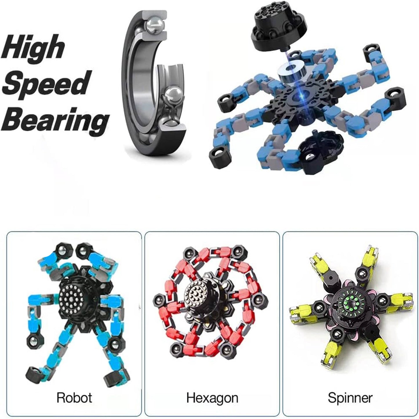 Transformable Robot Fidget Spinner Toy