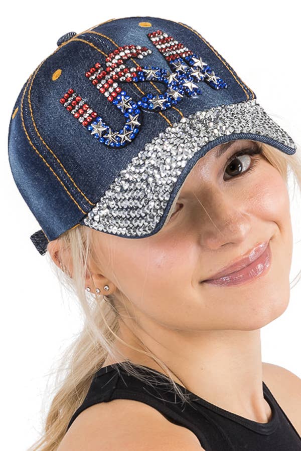 USA Logo American Flag Cap