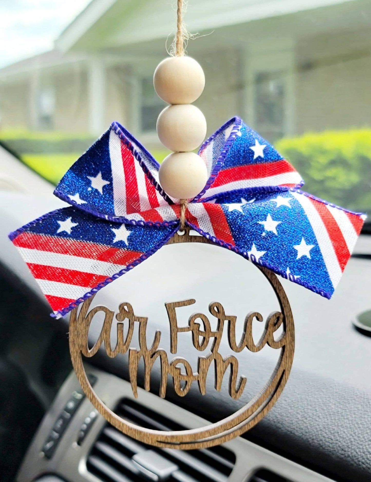 Military Themed Mom Car Charms- Fourth of July Memorial Day