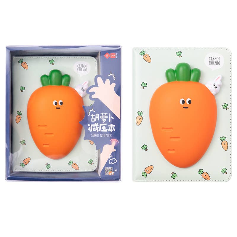 SALE! Cute Squishy Hardcover Notebook - Carrot