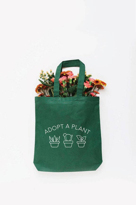 Adopt a Plant Eco Friendly Canvas Tote Bag | Summer Gift | Reusable Bag