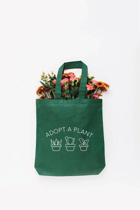 Adopt a Plant Eco Friendly Canvas Tote Bag | Summer Gift | Reusable Bag