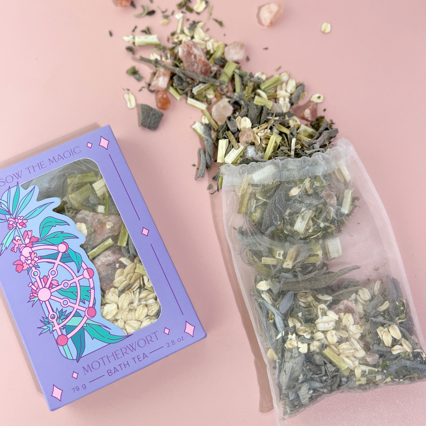 Motherwort Tarot Botanical Bath Tea Box