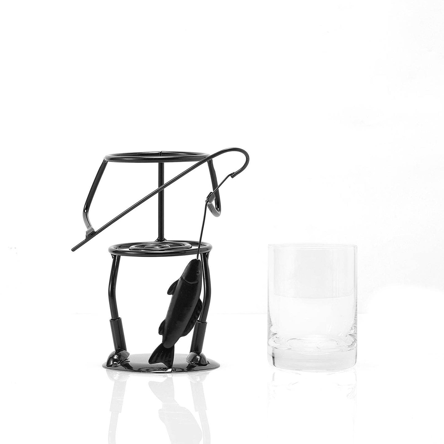 Fisherman Fishing Whiskey, Wine & Water Glass Gift