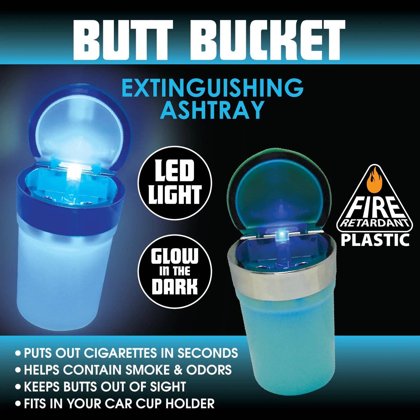 SMOKEZILLA GLOW-IN-THE-DARK BUTT BUCKET 4 PIECES PER DISPLAY