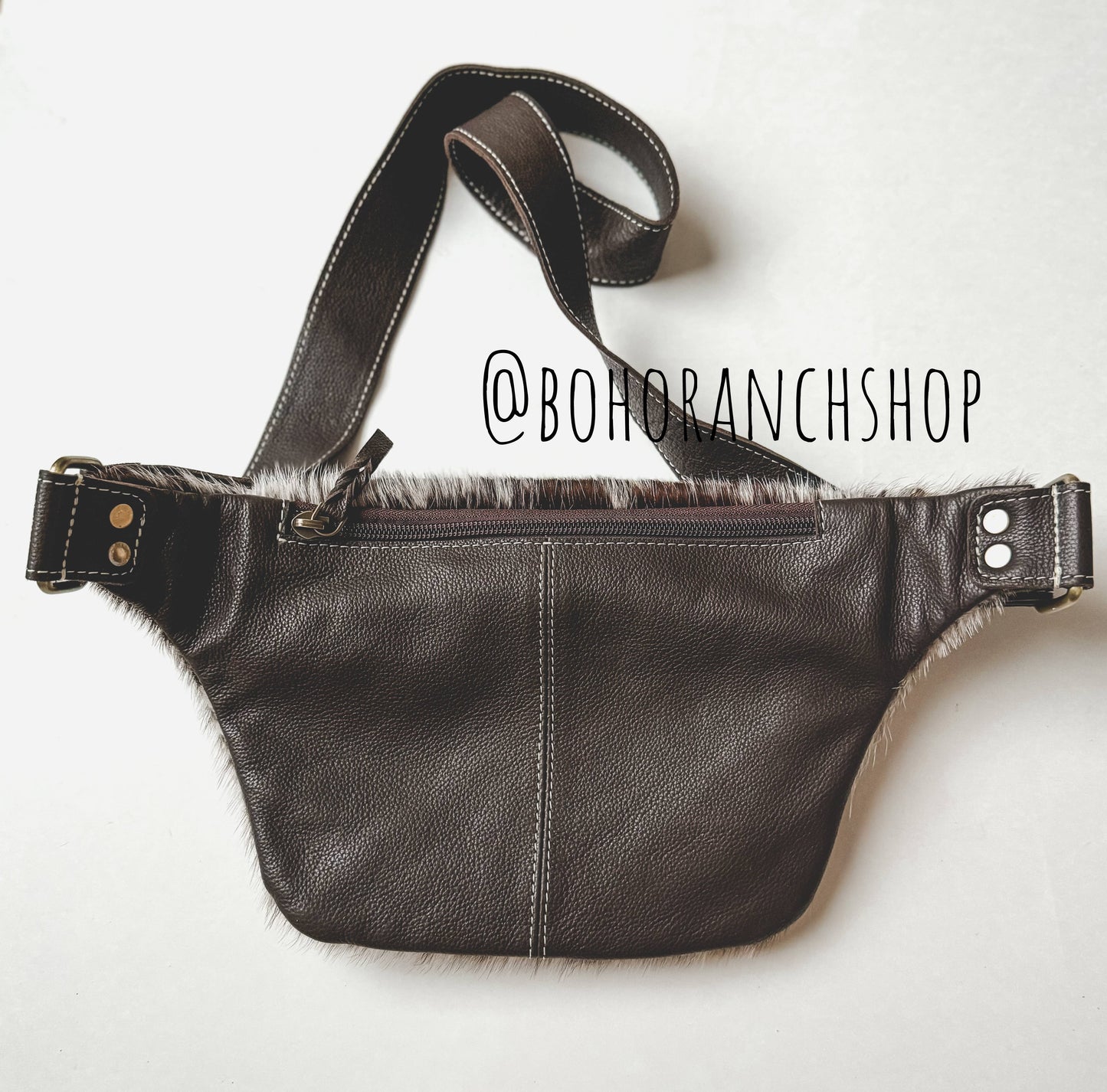 Western Hairon Cowhide Fanny Pack - bum bag sling bag