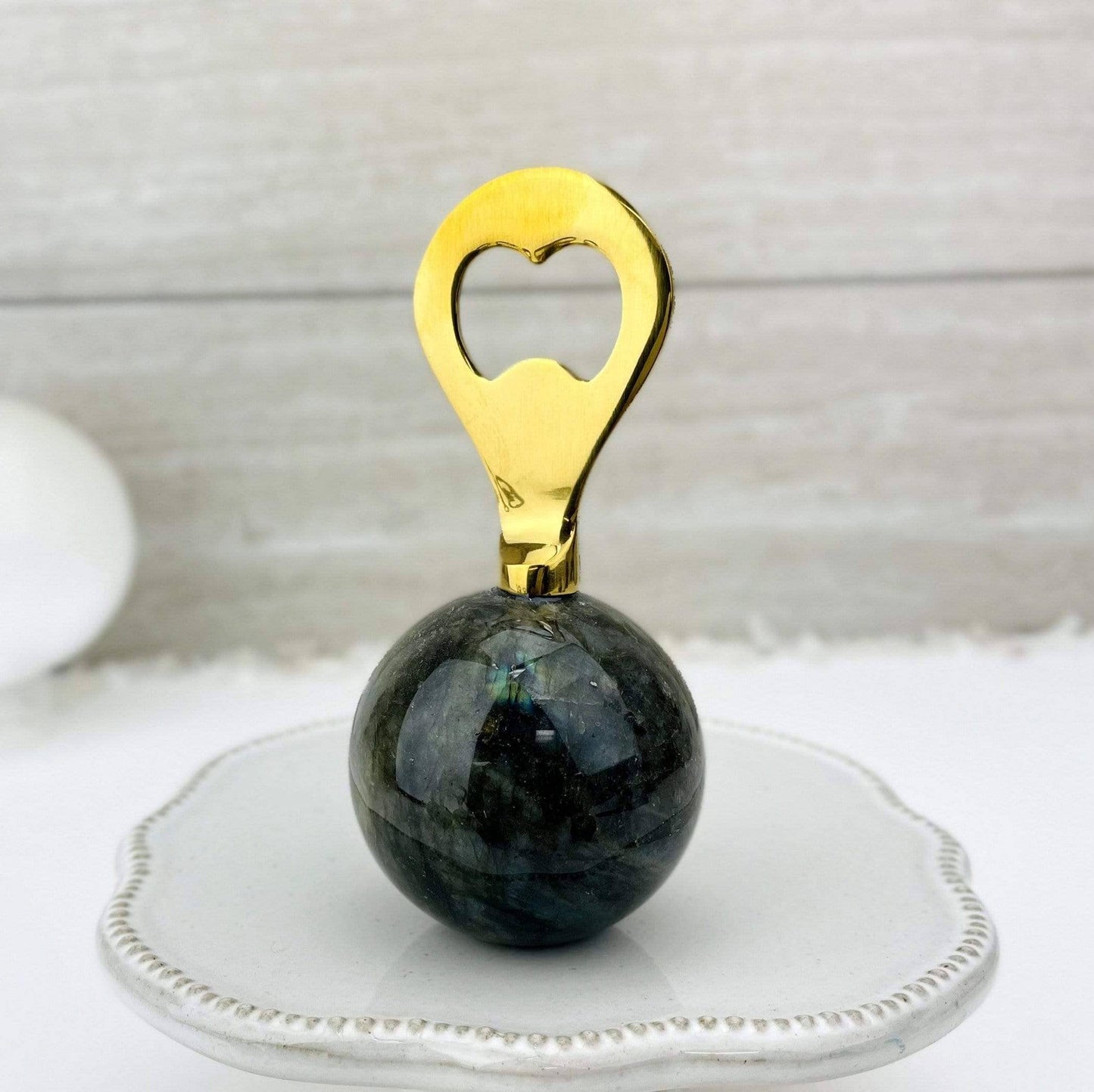 Labradorite Sphere Bottle Opener - (OF3-S52)