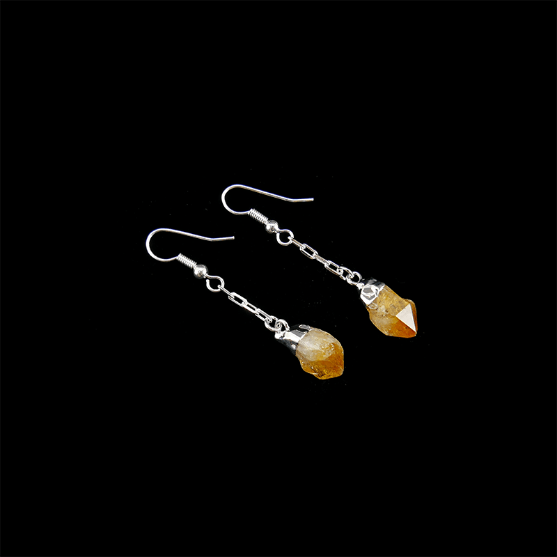 Heated Citrine Tip Earrings -BP-