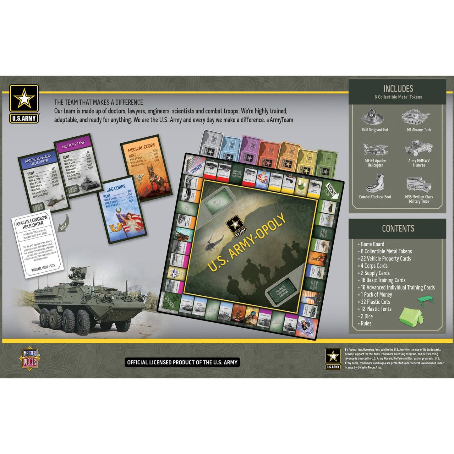 US Army Opoly Board Game