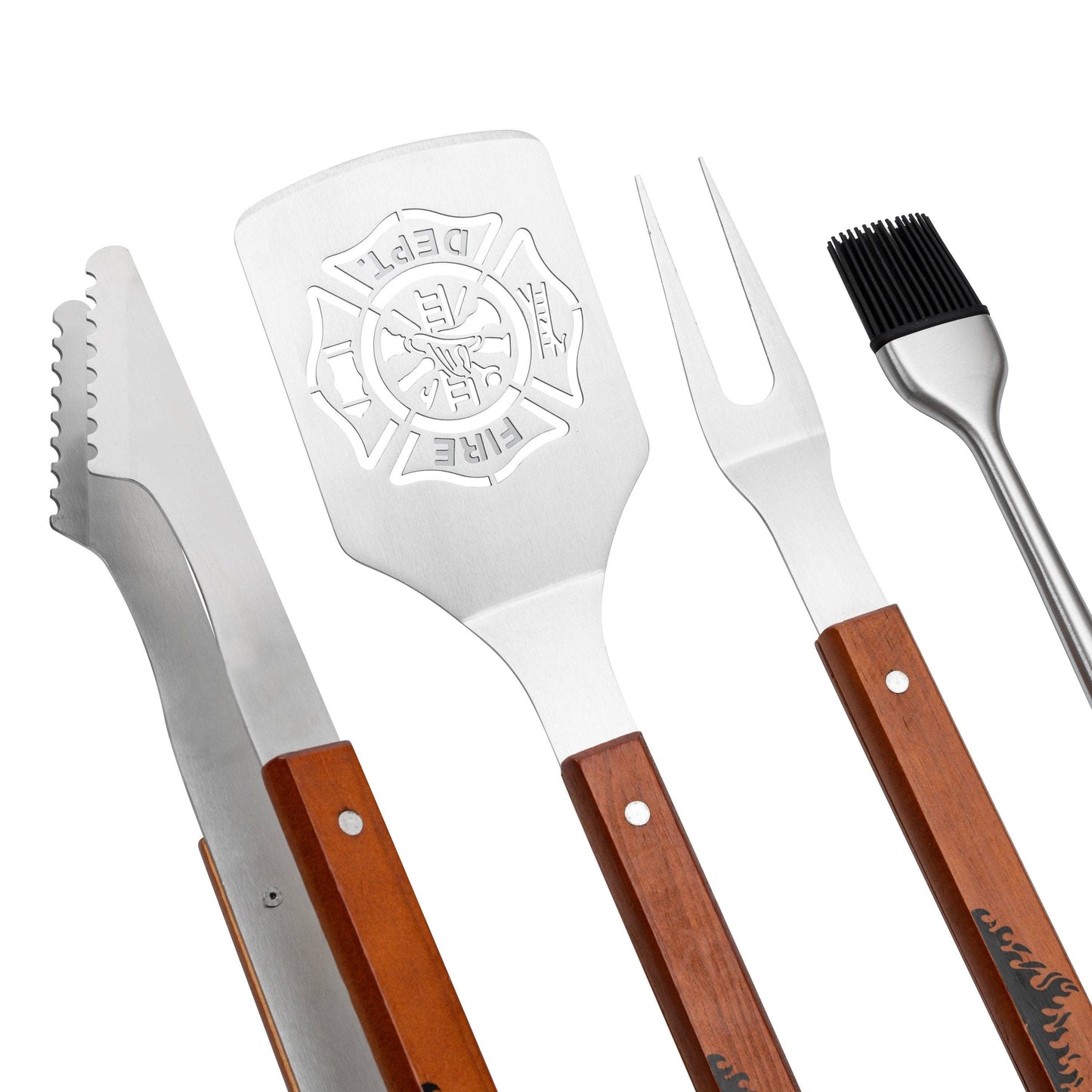 GUTE BBQ Grilling Set, 4 Piece Firefighter Stainless Steel