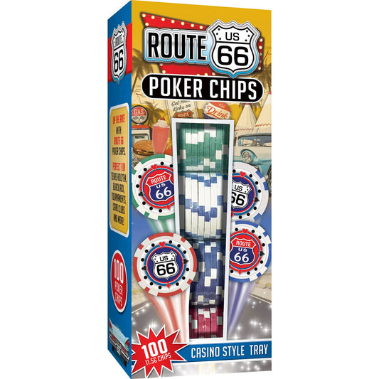 Route 66 100 Piece Poker Chips