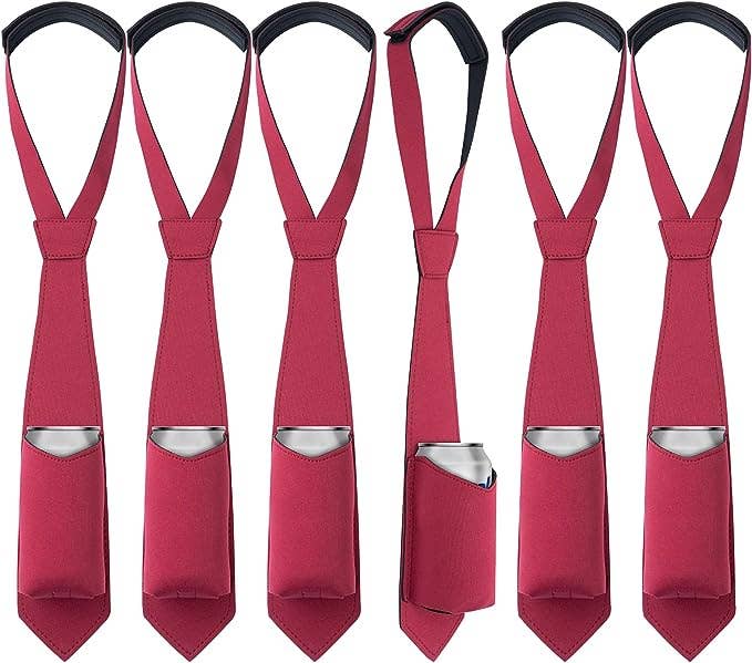 Beer Bottle & Can Holder Tie Necktie (Set of 6)