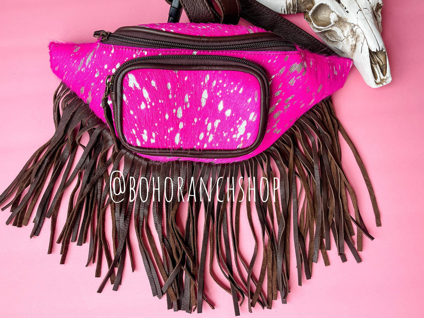 Western Hairon Cowhide Fanny Pack - bum bag