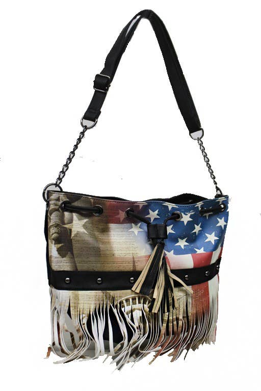 Hobo Fringed American Eagle Vintage Vibe Bag