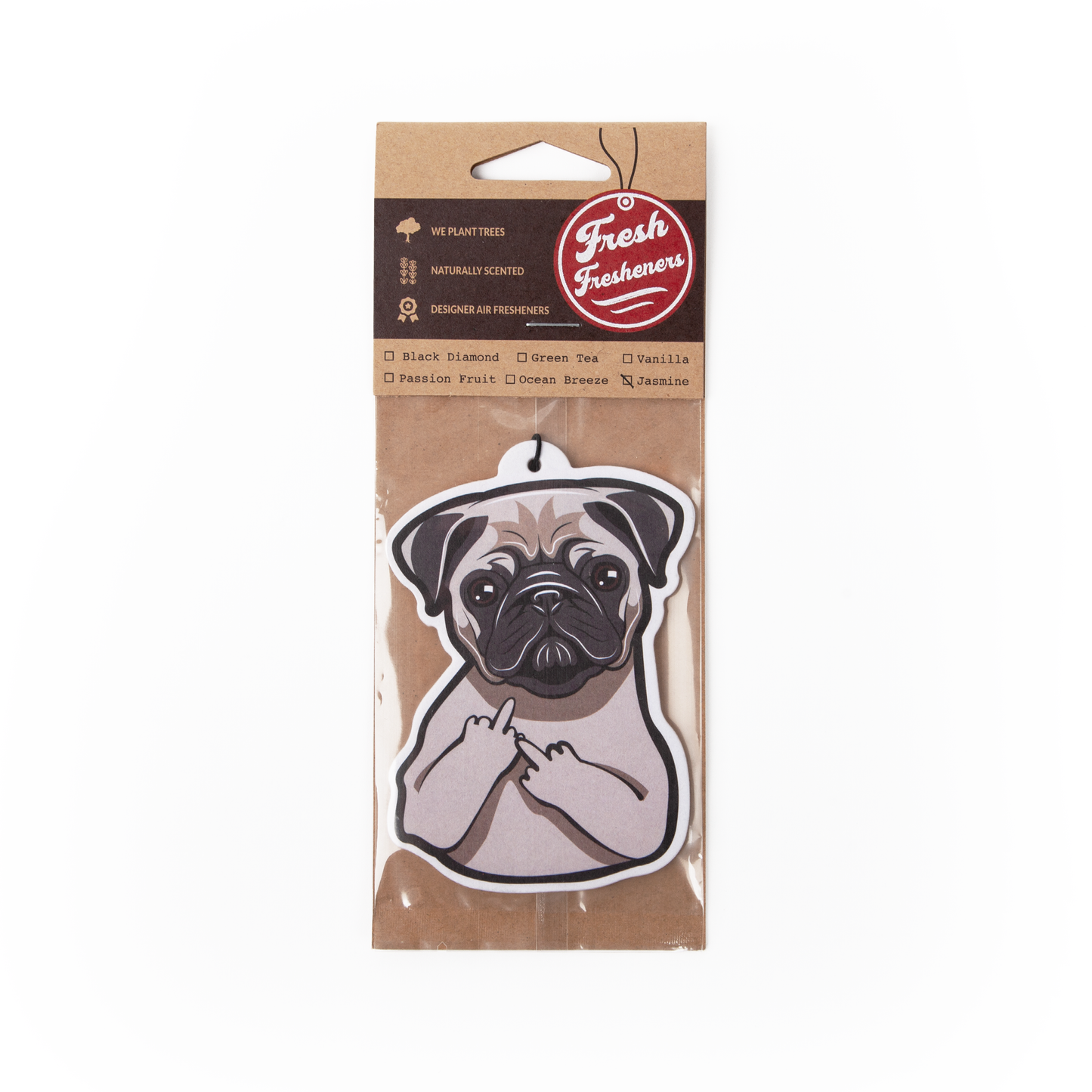 Pug With An Attitude Air Freshener Pack of 12