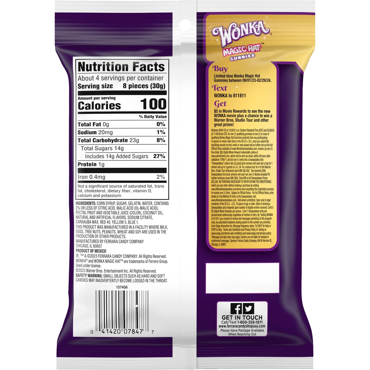 Wonka Magic Hat Gummies, 4oz, 12ct Case