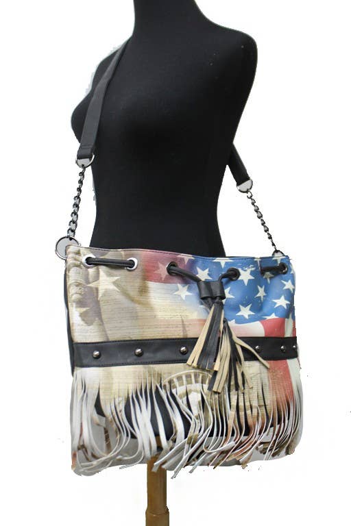 Hobo Fringed American Eagle Vintage Vibe Bag