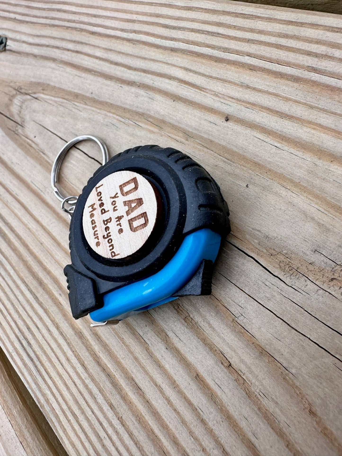 Mini Blue Fathers Day Keychain Tape Measure