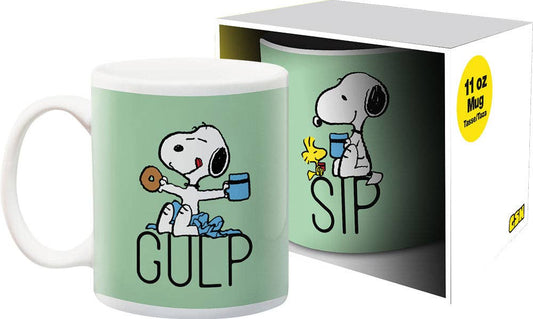 Peanuts - Gulp/Sip Colored Background Boxed Mug (11oz)