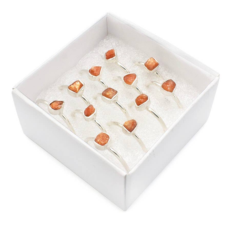 Assorted Shaped Sunstone Rings