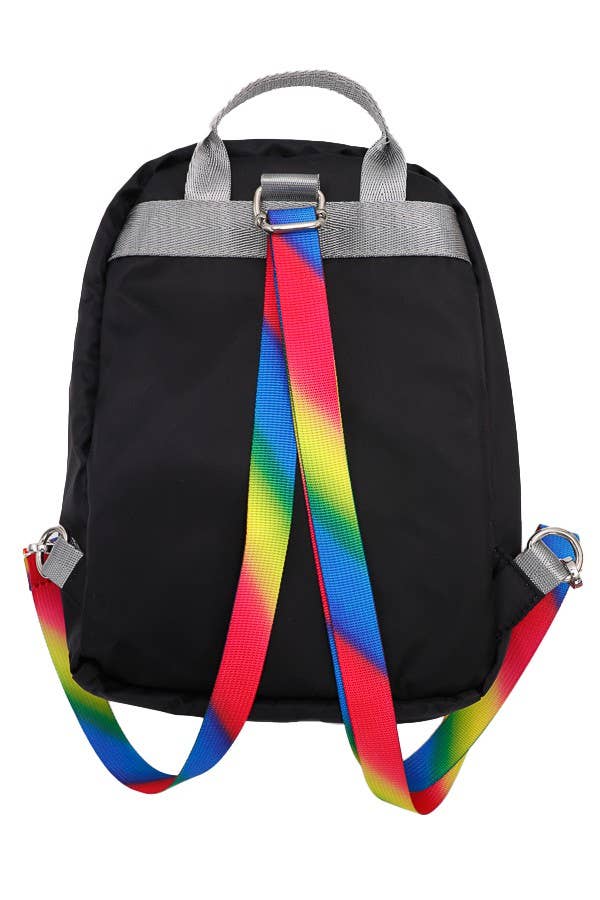 Two-Way Zippered Nylon Backpack