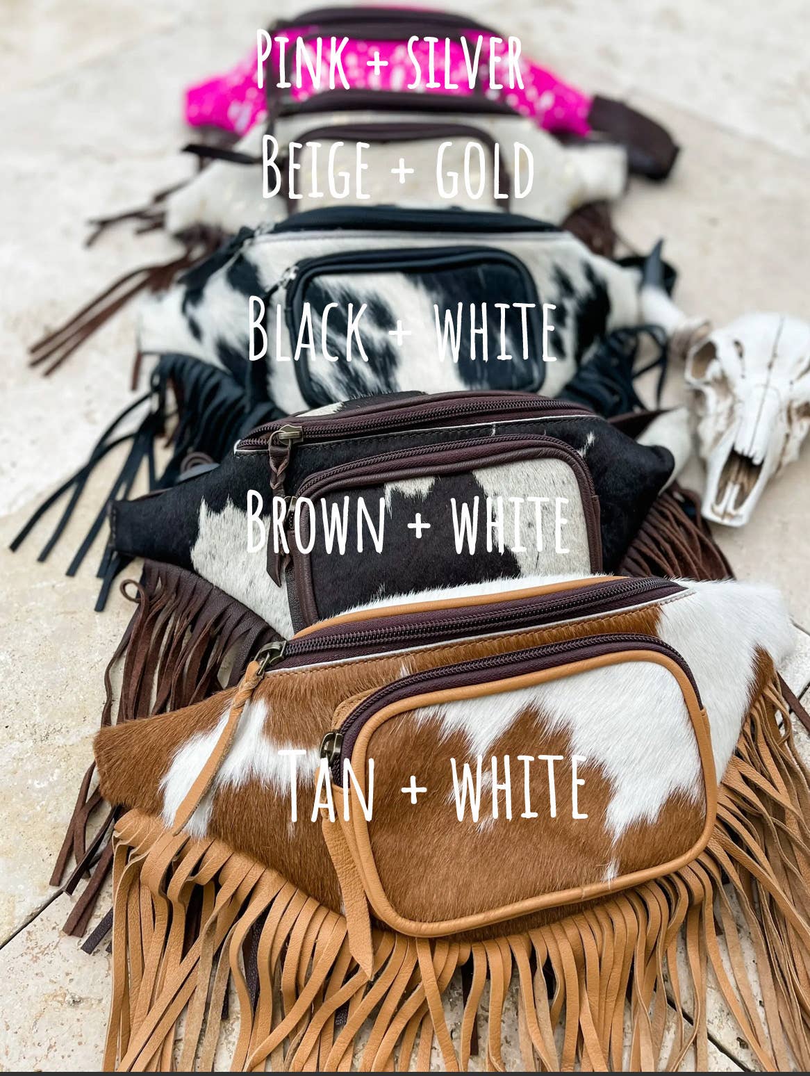 Western Hairon Cowhide Fanny Pack - bum bag