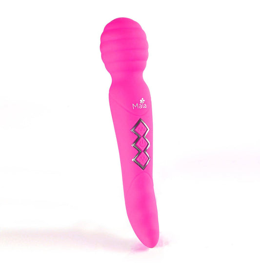 Zoe Twisty Rechargeable Dual Vibrating Pleasure Wand Pink