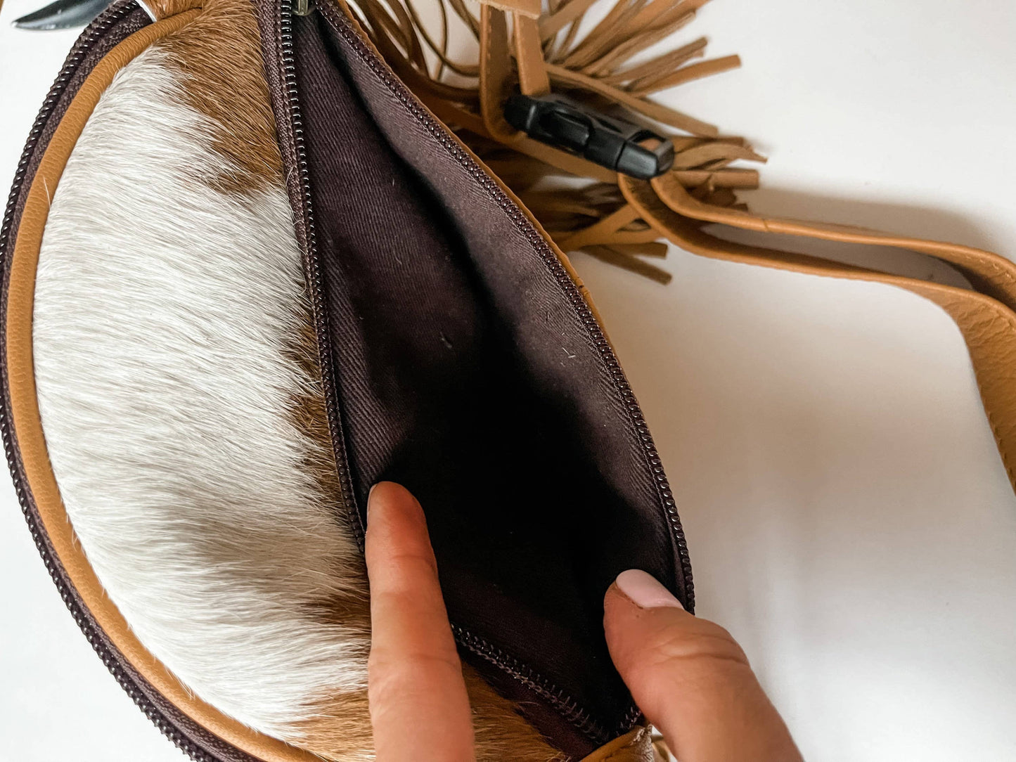 Western Hairon Cowhide Fanny Pack - bum bag