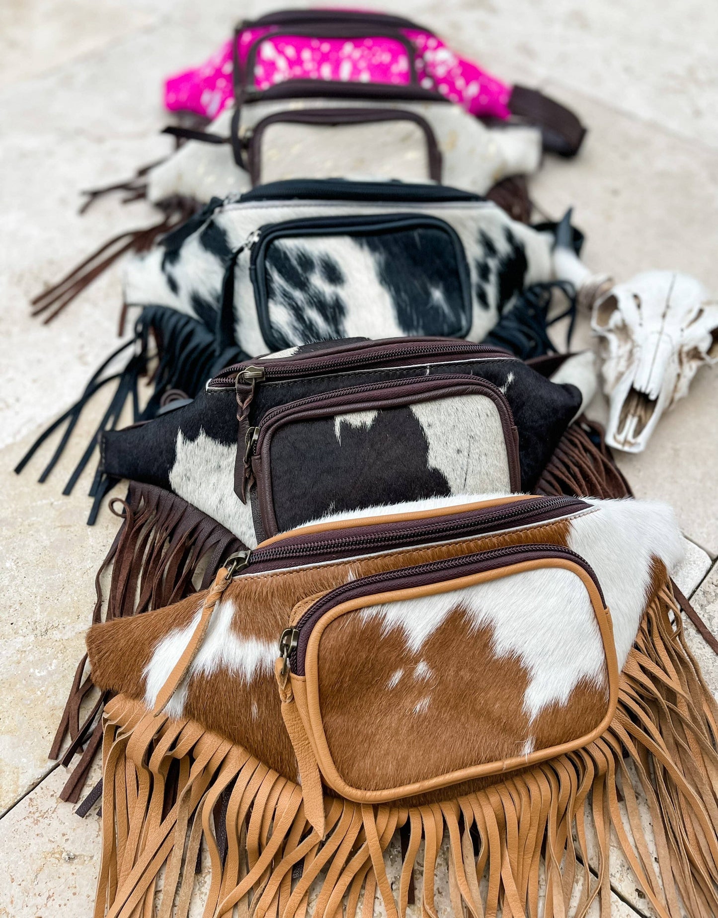 Western Hairon Cowhide Fanny Pack - bum bag