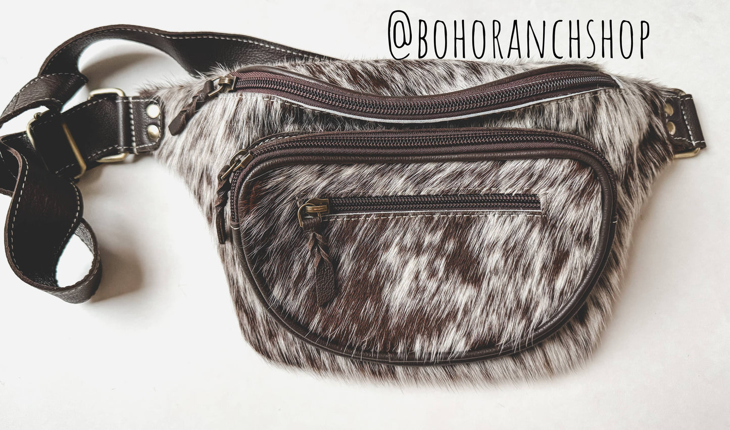 Western Hairon Cowhide Fanny Pack - bum bag sling bag