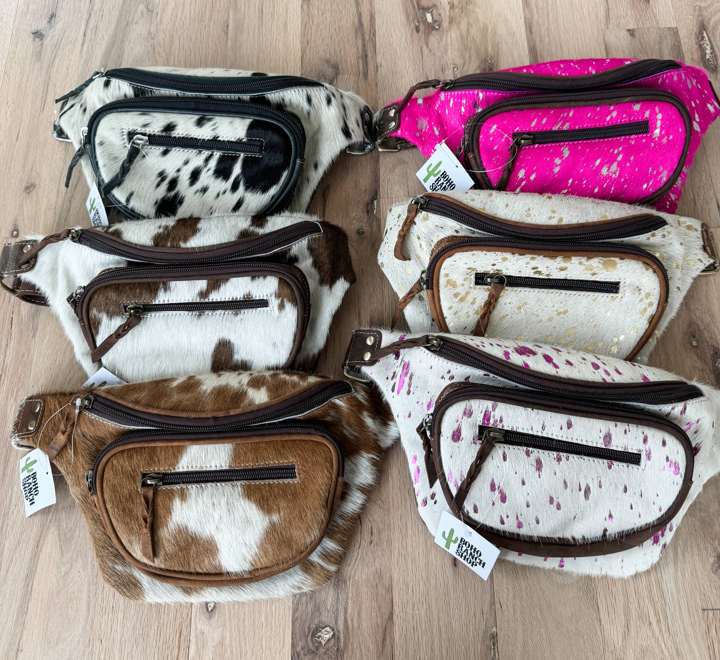 Western Hairon Cowhide Fanny Pack - bum bag sling bag