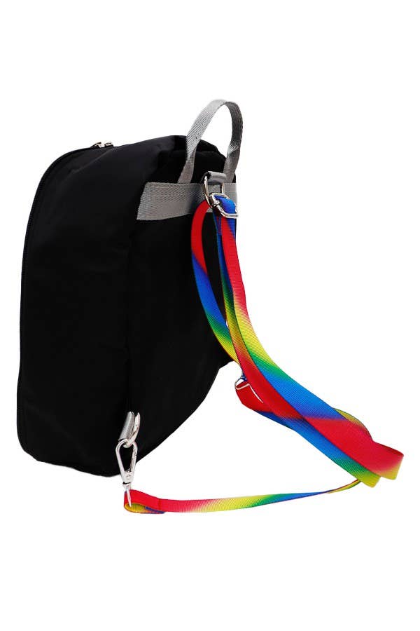 Two-Way Zippered Nylon Backpack