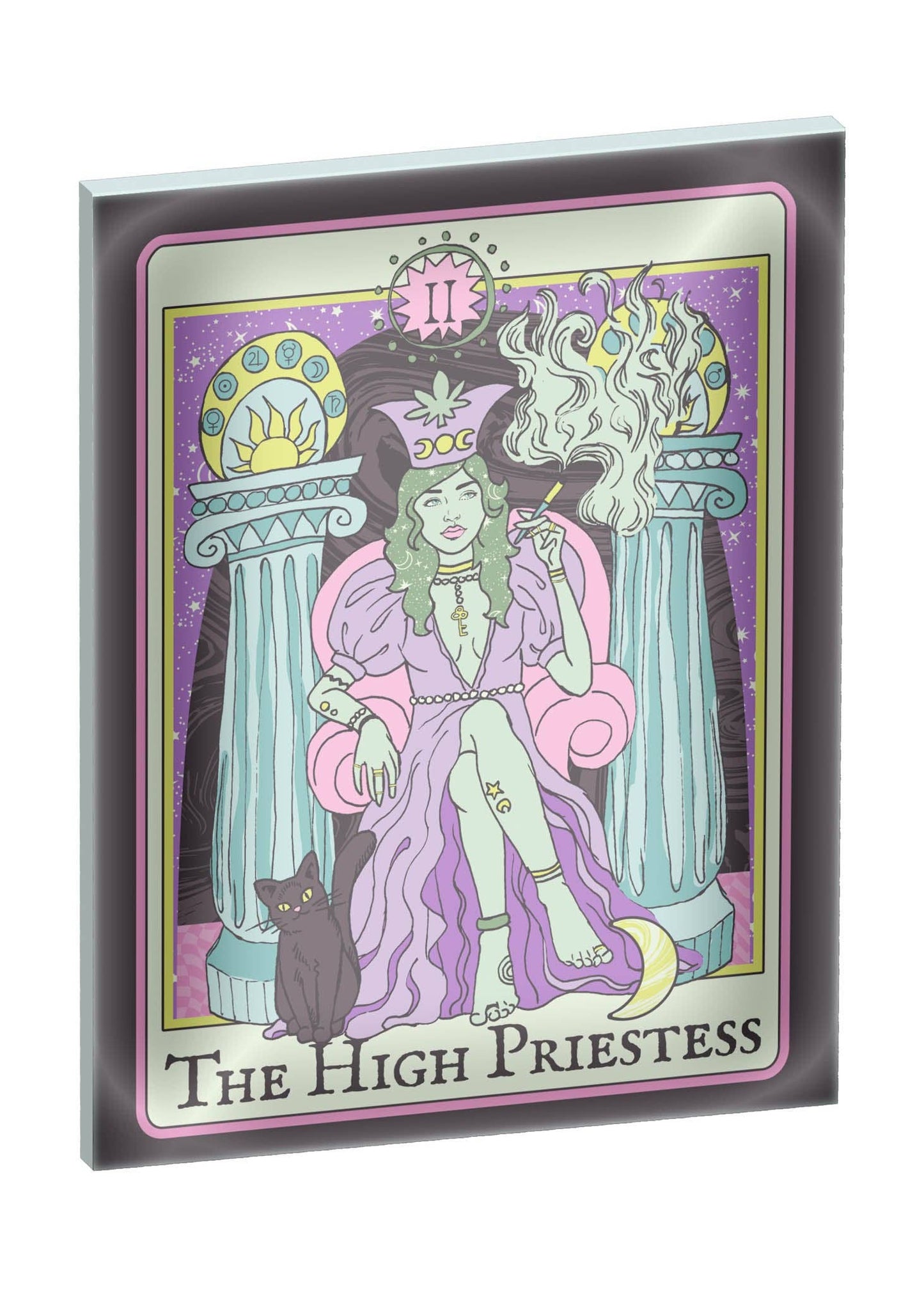 HIGH PRIESTESS TAROT TRAY (unbreakable glass)