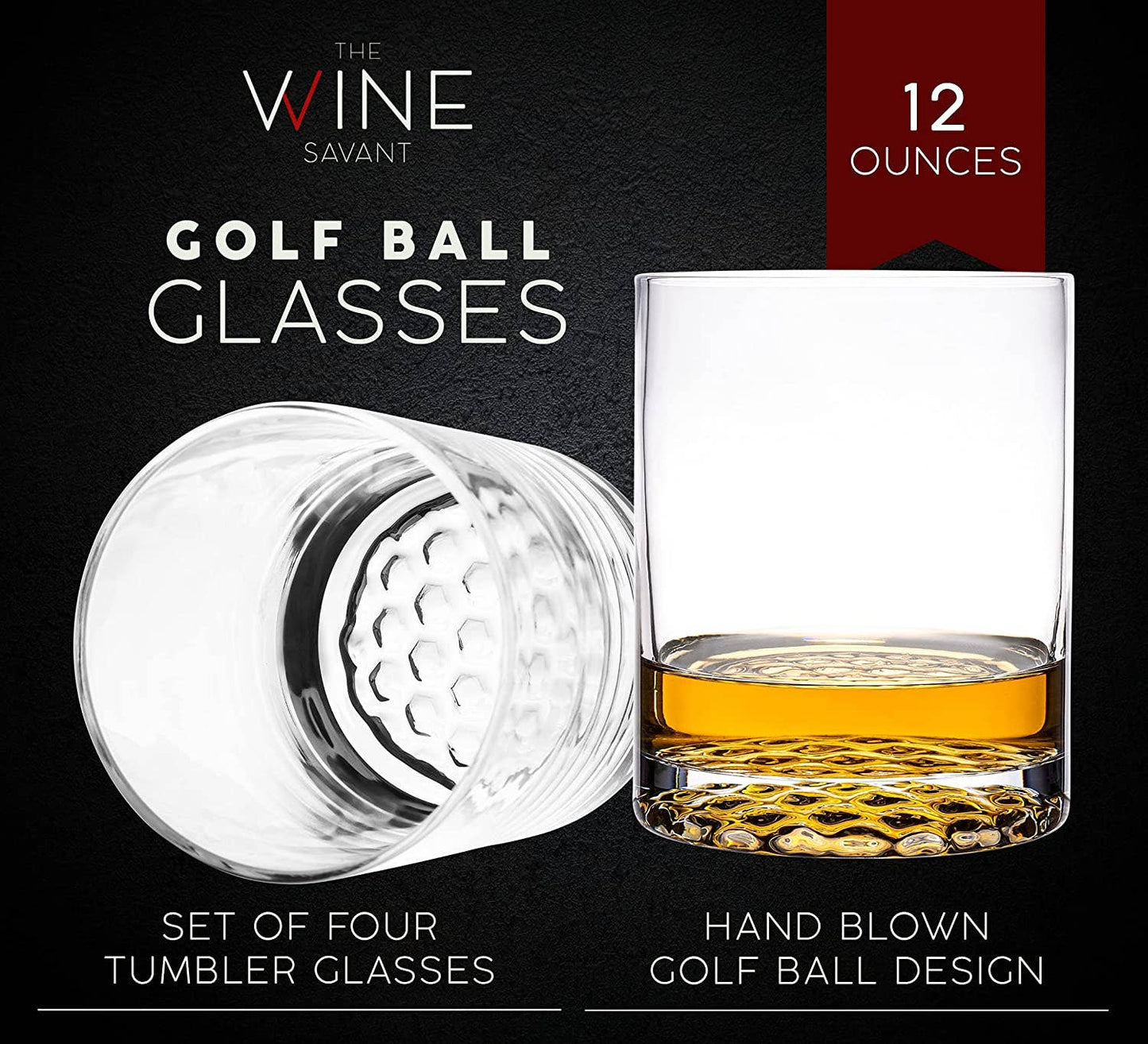 Golf Club Whiskey Decanter and 4 Liquor Glasses