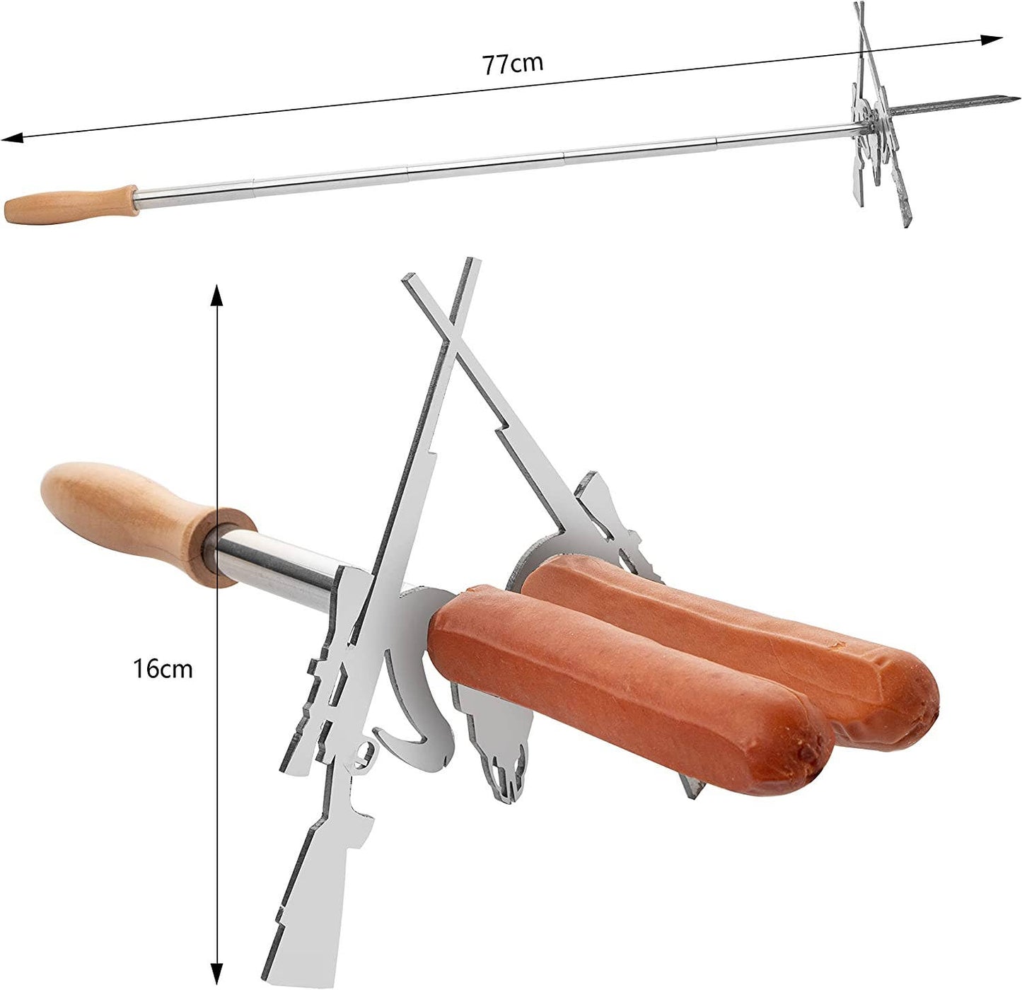 Rifle Guns Marshmallow & Hotdog Roaster Extendable 30 Inch