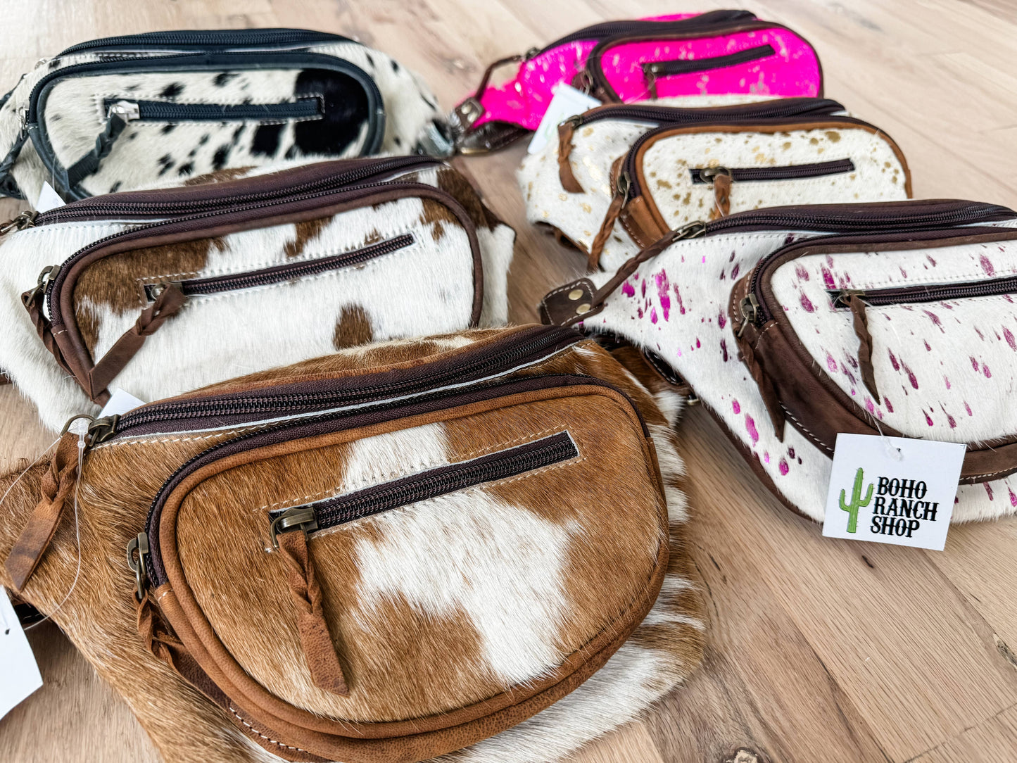 Western Hairon Cowhide Fanny Pack - bum bag sling bag