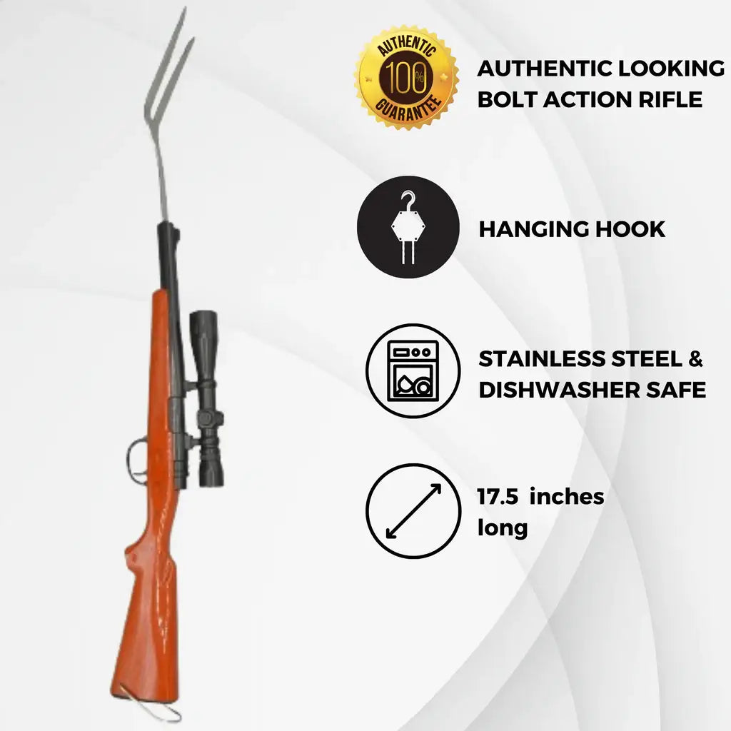 Bolt Action Rifle BBQ Fork