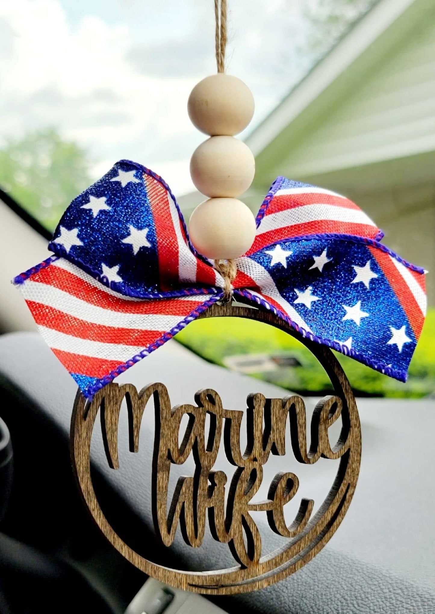 Military Themed Wife Car Charms- Fourth of July Memorial Day