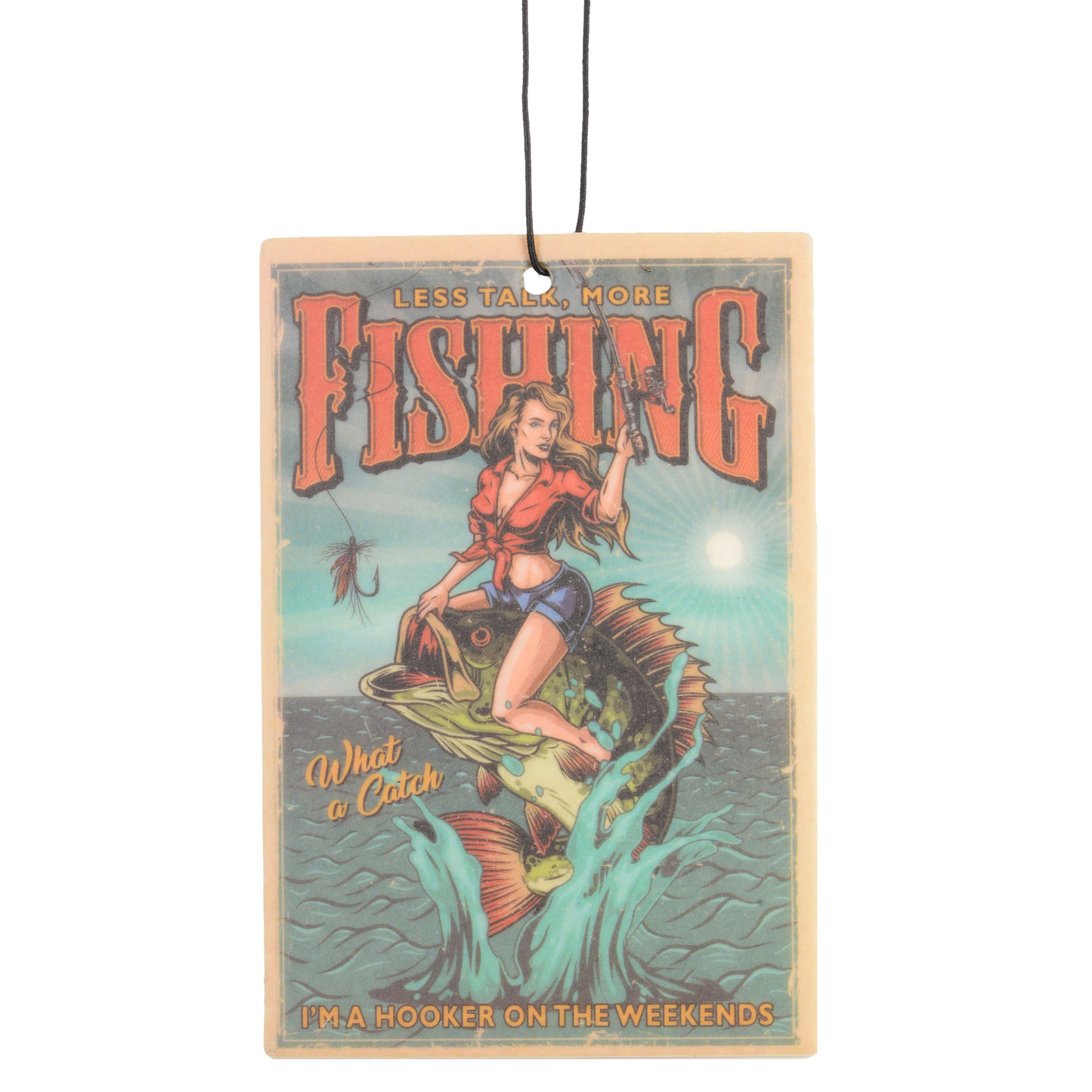 Vintage Fishing Air Freshener Pack of 12