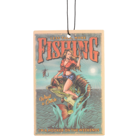 Vintage Fishing Air Freshener Pack of 12