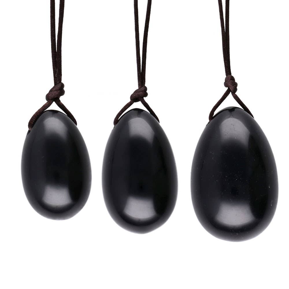 Yoni Obsidian Eggs Pack with Hole