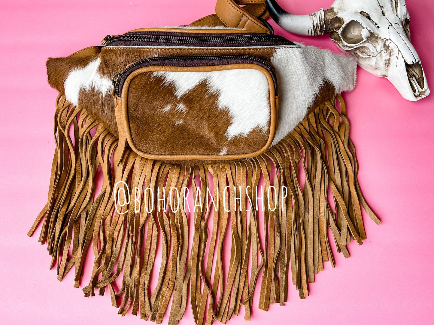 Western Hairon Cowhide Fanny Pack - bum bag