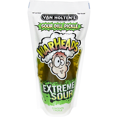 Van Holten's Warheads Extreme Sour Dill Pickle, 12ct