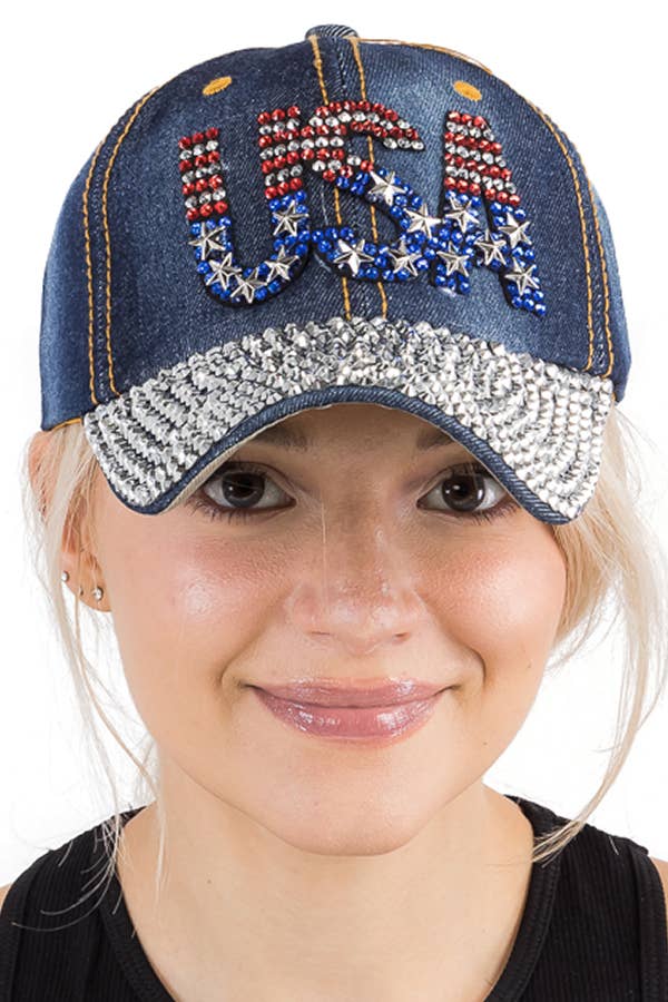 USA Logo American Flag Cap