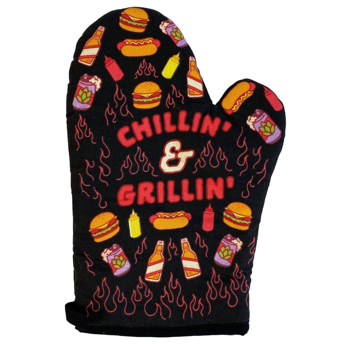 Chillin' And Grillin' Funny Oven Mitt Cool Gift Great Idea