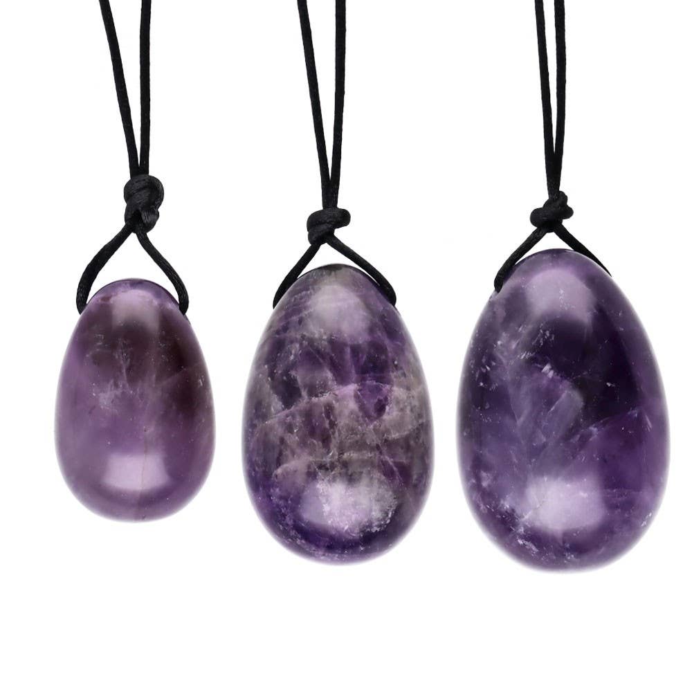 Yoni Amethyst Eggs Pack with Hole