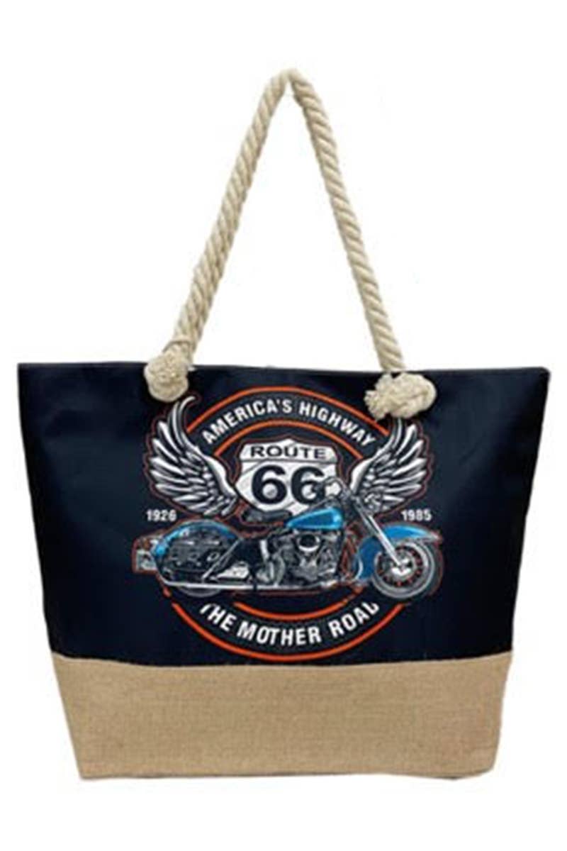 Route 66 The Mother Road Print Tote Bag